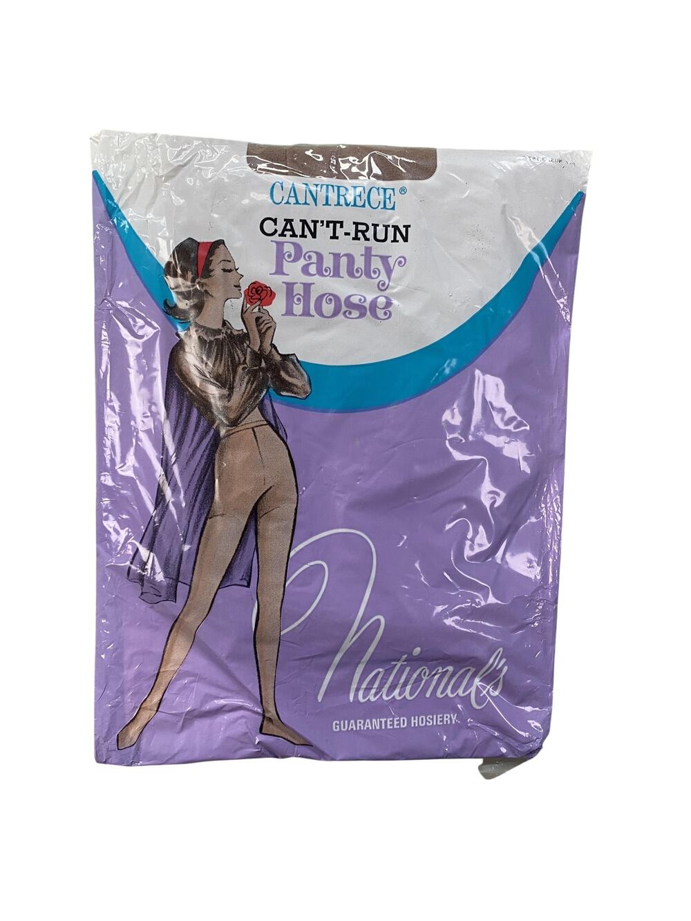 NOS New In Package Vintage National's Cantrece Pantyhose Sheer Nylon XL Womens